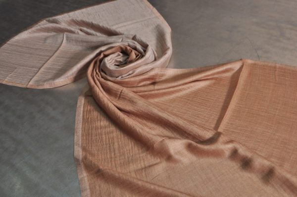 Wool silk beige and cream reversible stoles