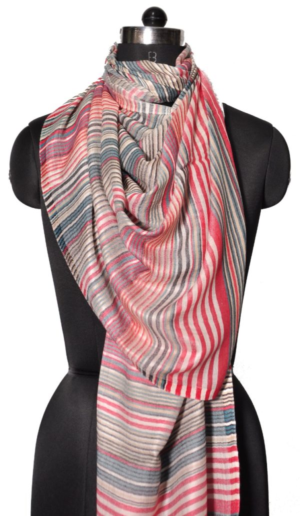 Multicolour stripe Stole