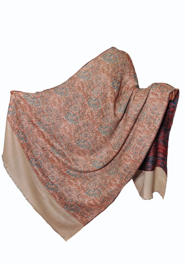 Multicolour Hand embroidery Pashmina Shawl