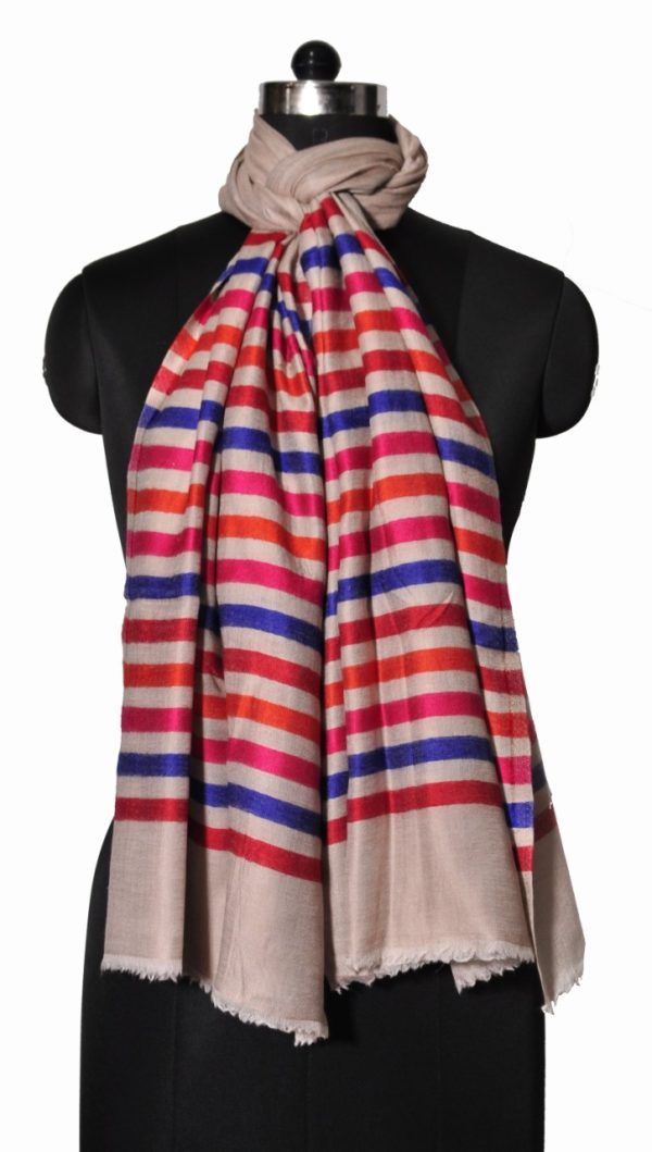 Multicolour Horizontal Striped Pattern Stole