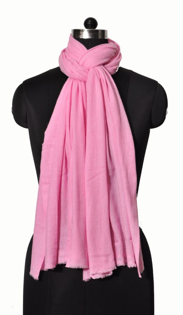 Pink Plain wool stoles