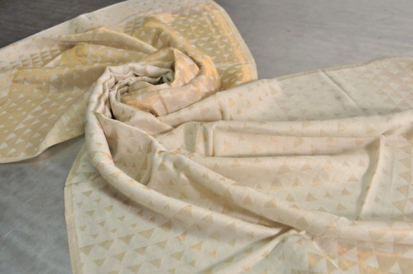 Ivory Triangle zari shawls